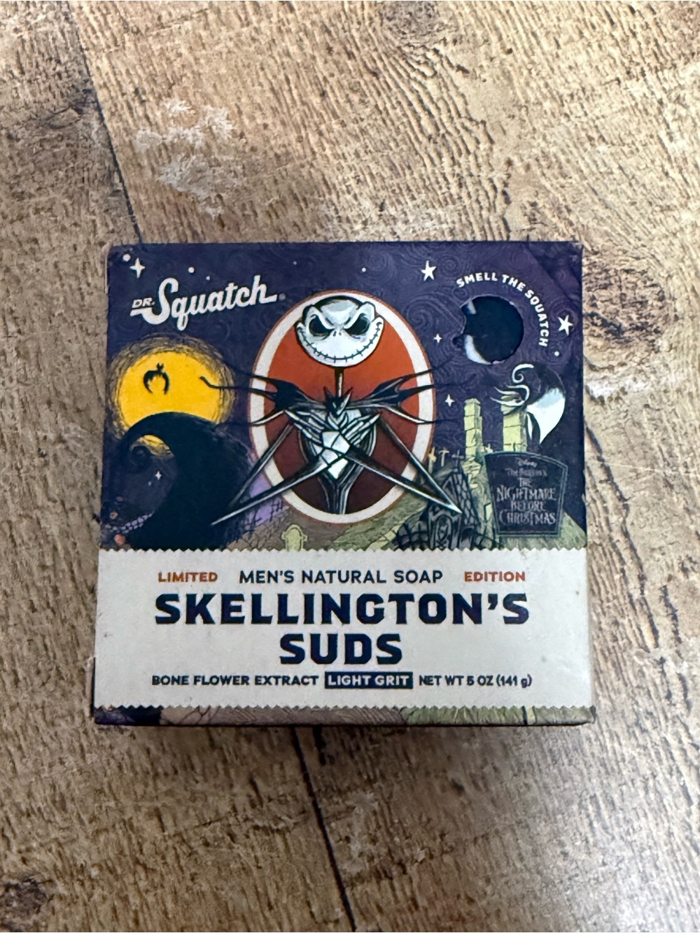 3 X Dr.Squatch Ltd Ed Bar Soap Skellingtons Suds Nightmare Before Xmas Lite Grit - Picture 4 of 5